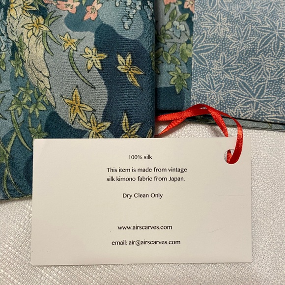 Air Scarves Hand Crafted Japanese Silk Kimono Limited Edition Infinity NWT - Picture 2 of 8